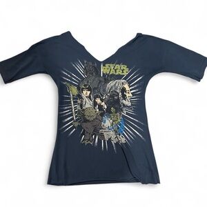 reworked navy blue Star Wars long sleeve top